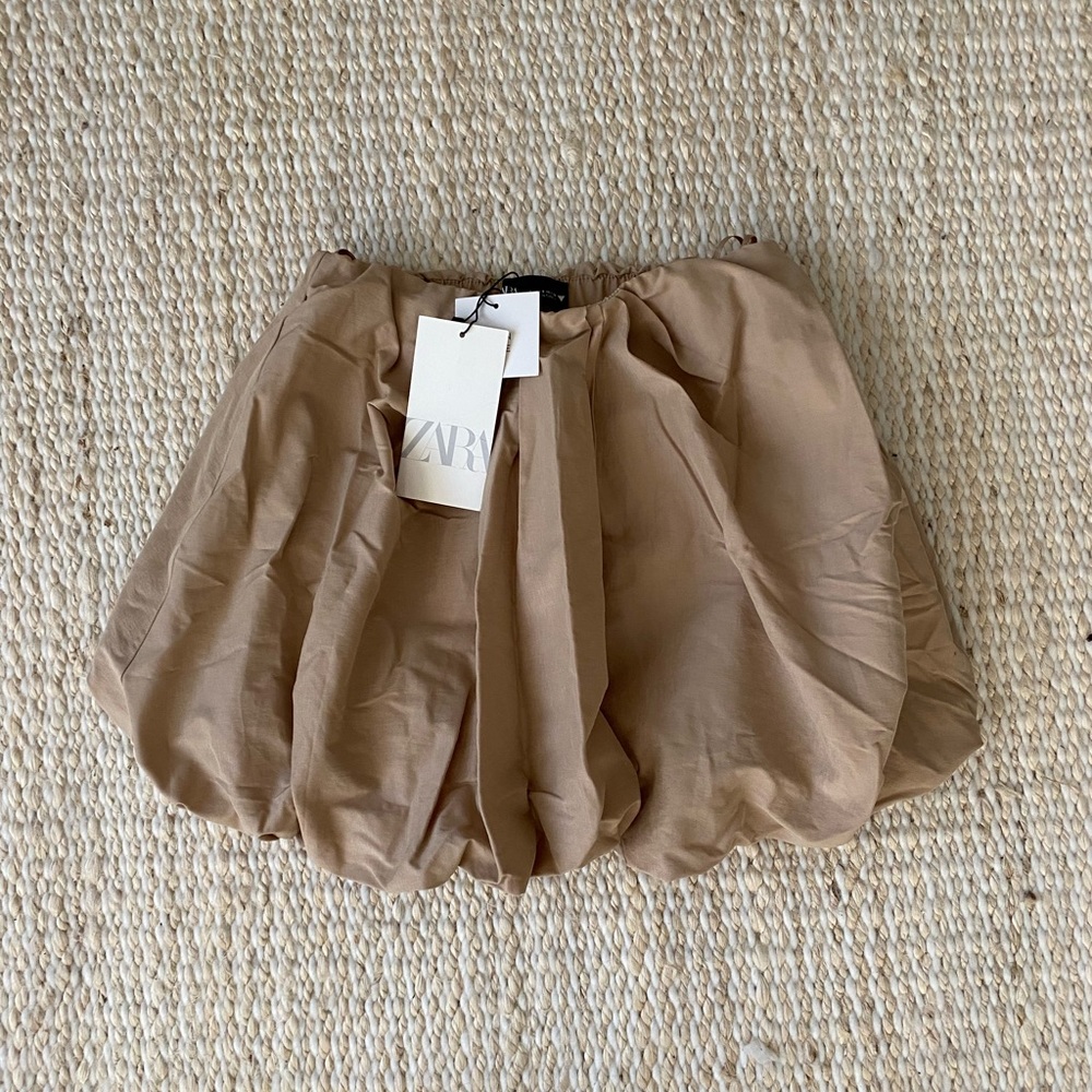 zara mini bubble skirt
